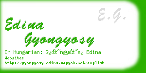 edina gyongyosy business card